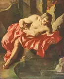 Werkstatt Narziss am Brunnen by Francesco de Mura, oil on canvas, sold Mar 2020