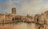 Ansicht von Rotterdam by James Webb, 1876, oil on canvas, sold Mar 2020