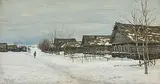 Dorf im Schnee by Isaac Levitan, oil, sold Mar 2020
