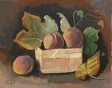 Pfirsiche mit Körbchen by Karl Hofer, 1934, oil on canvas, sold Mar 2020