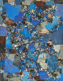 3-bleu by Natalia Dumitresco, oil on canvas, sold Mar 2020
