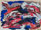 Nocturne by Karel Appel, 1961, oil, sold Mar 2020