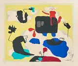 Moby Dick by Willi Baumeister, 1951, color screenprint, sold Mar 2020