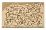 Linienfiguren in Bewegung mit Horizont by Willi Baumeister, 1953, oil, sold Mar 2020