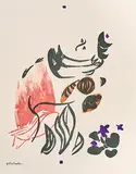 Veilchen by HAP Grieshaber, 1948, color woodcut, sold Mar 2020
