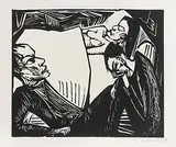 Die Tote by Erich Heckel, 1912, woodcut, sold Mar 2020