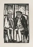 Zwei Verwundete by Erich Heckel, 1914, woodcut, sold Mar 2020