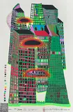Good Morning City - Bleeding Town by Friedensreich Hundertwasser, 1969, color screenprint, sold Mar 2020
