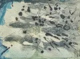 Opus No by Kokuta Sudo, 1960, mixed media, sold Mar 2020