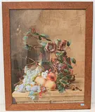 Stillleben mit Früchten, Blumen und Insekten by Clementine Stockar-Escher, watercolor, offered Mar 2020