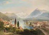 Ansicht von Thun by England, Mitte 19.Jh., oil on canvas, sold Mar 2020