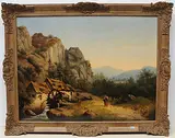 Landschaft mit Mühle by A. Guinet, oil on canvas, sold Mar 2020
