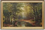 Waldlandschaft by Karl Kaufmann, oil on canvas, sold Mar 2020