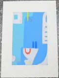 Ohne Titel by Max Ackermann, 1973, color screenprint, offered Mar 2020