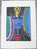 Ohne Titel by Max Ackermann, 1973, color screenprint, offered Mar 2020