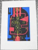 Ohne Titel by Max Ackermann, 1973, color screenprint, offered Mar 2020