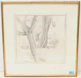 Oiseaux picorants by Henri Lebasque, pencil, offered Mar 2020
