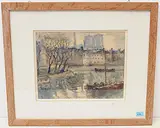 Blick auf Notre-Dame, Paris by Georges Dominique Rouault, watercolor, offered Mar 2020
