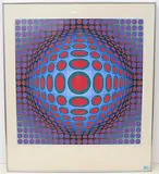 Kinetische Komposition by Victor Vasarely, color screenprint, sold Mar 2020