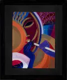 Untitled by Varvara Shavrova, mixed media on paper, sold Dec 2022