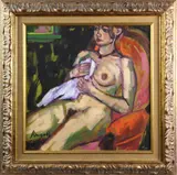 Untitled by Jae Dougall, oil on canvas, sold Dec 2022