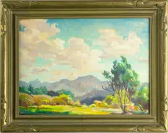 Rich Valley by Orpha Klinker, oil on masonite, sold Jan 2023
