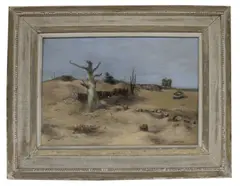 The Lone Tree by Julian Edwin Leri, oil on canvas, sold Jan 2026