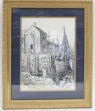 Motif One by Leslie Cope, watercolor/gouache, sold Jan 2026