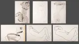 Six Nude Woman Studies by Norman Carton, Ink on Paper, sold Sep 2024