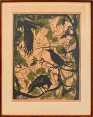 Early Spring by Ellen Rae Panero, Woodcut Print in Colors on Paper, sold Sep 2024