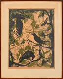 Early Spring by Ellen Rae Panero, Woodcut Print in Colors on Paper, sold Sep 2024