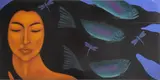 Simtustus Night Fish by Tamara Adams, Acrylic on Canvas, sold Sep 2024