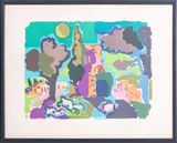 Colorful Landscape Scene by Charles Lapicque, Lithograph in Colors, sold Sep 2024