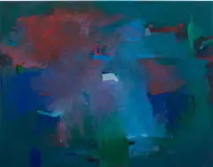 Abstract Composition by Robert O'Meara, Oil on Canvas, sold Sep 2024