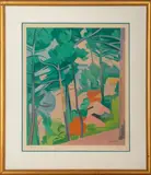 Les Arbres au Piquey" [The Trees at Piquey] by André Lhote, Lithograph in Colors, sold Sep 2024