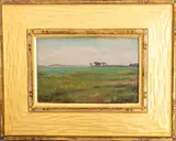 Riverside Landscape by William Henry Bancroft, circa 1900, Oil on Board, sold Sep 2024