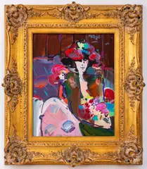 Brown Lady by Peter Max, 1988, Acrylic on Canvas, sold Oct 2024
