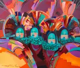 Songs From the Underworld by Tony Abeyta, 1990, Acrylic on Canvas, sold Oct 2024