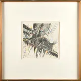 Untitled by An Albert S. Alcalay, etching with hand coloring, sold Jan 2026