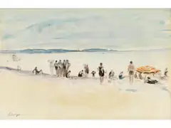 Untitled by Henri Baptiste Lebasque, 1865 Champigné – 1937 Le Cannet, watercolor, sold Jun 2023