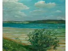 Aussichtsplatz am Starnberger see by Wilhelm Trübner, oil on canvas, sold Mar 2026