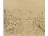Route Vers la Colline by Pierre Bonnard, 1867 - 1947, pencil, offered Dec 2016