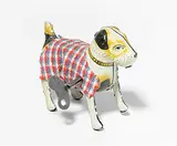 Deutscher Hersteller, um 1930 by Blechspielzeug "Foxterrier", lithograph, offered Mar 2020