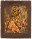 Russisch, 17.Jh by Gottesmutter von Wladimir, tempera, sold Mar 2020