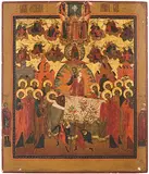 Russisch, 19.Jh by Entschlafen der Gottesmutter, tempera, sold Mar 2020