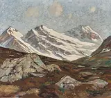 Hoch Ducan Gruppe by Hans Beat Wieland, oil on canvas, sold Mar 2020