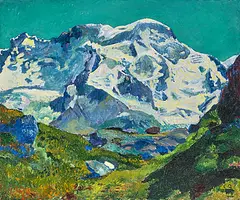 Das Zermatter Breithorn von Riffelberg aus, 1944 by Cuno Amiet, oil on canvas, sold Mar 2020