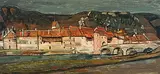 Ville au Bord du Doubs", 1960/61 by Albert Schnyder, oil on canvas, offered Mar 2020