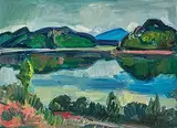 Seenlandschaft, 1950 by Carl Walter Liner, oil on canvas, sold Mar 2020