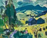 Blick vom Atelier gegen Hoher Kasten und Kamor, 1957 by Carl Walter Liner, oil on canvas, sold Mar 2020